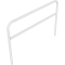 Protective bar made of steel tubing |  60 x 2.5 mm | with crossbar | total width: 2000 mm | total height: 1400 mm | hot-dip galvanized